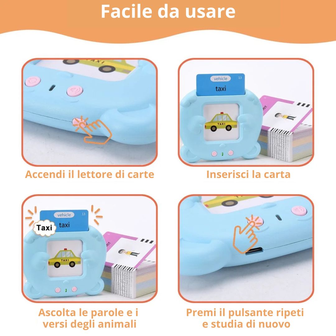 EduTalk™ – Kit Flashcards Parlanti Bilingue (Ita/Eng)