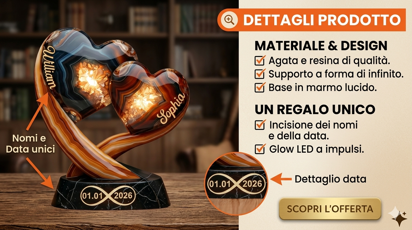 EternalLove – Placca Personalizzabile Doppio Cuore
