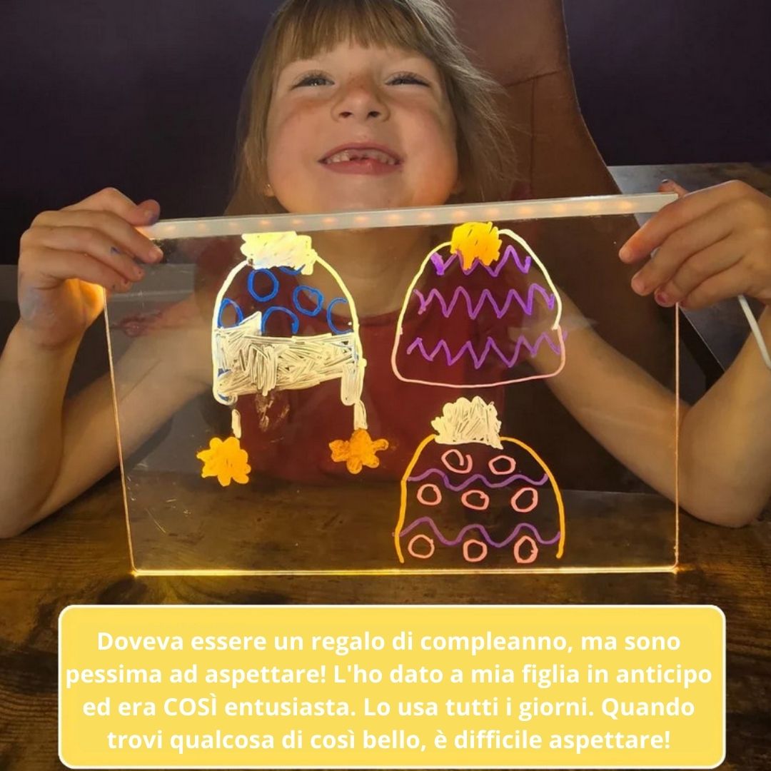 Tavola da disegno con LED magici - Saldi del 50%